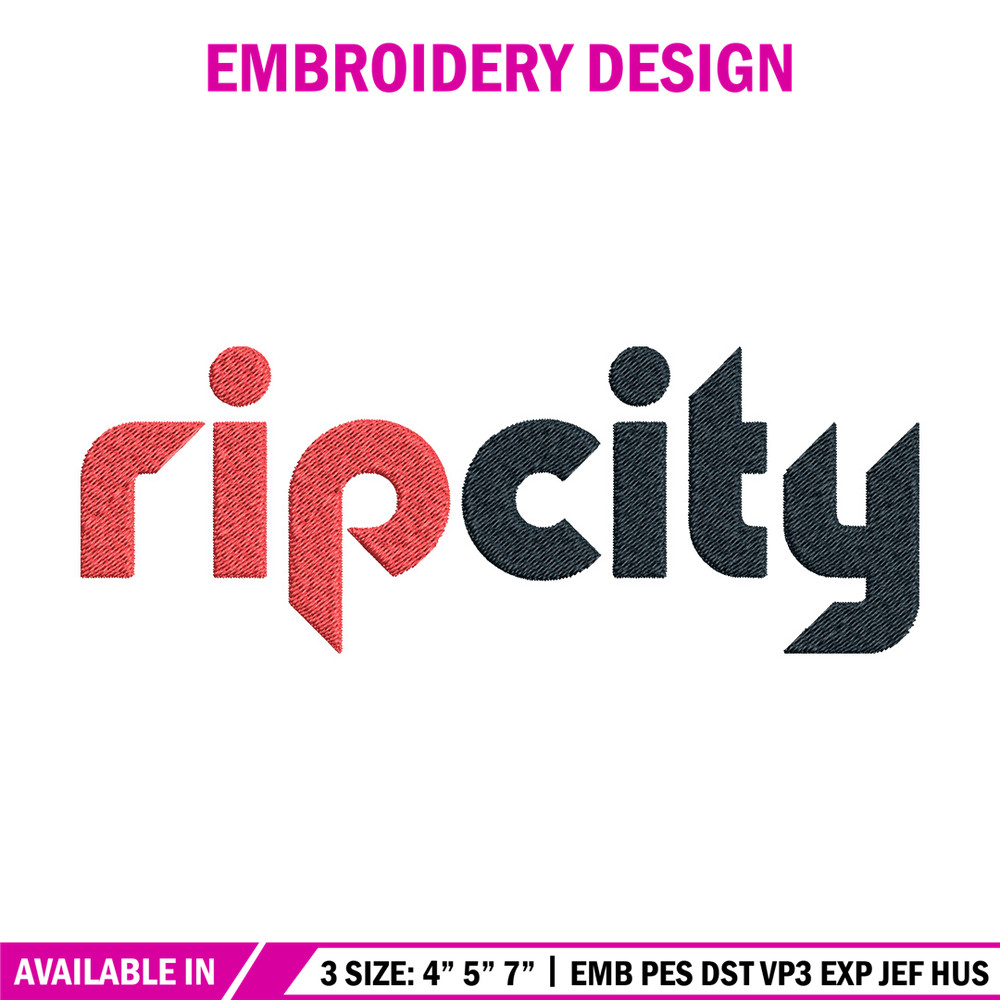 Portland Trail Blazres logo embroidery design,NBA embroidery, Sport embroidery, Embroidery design,Logo sport embroidery.jpg