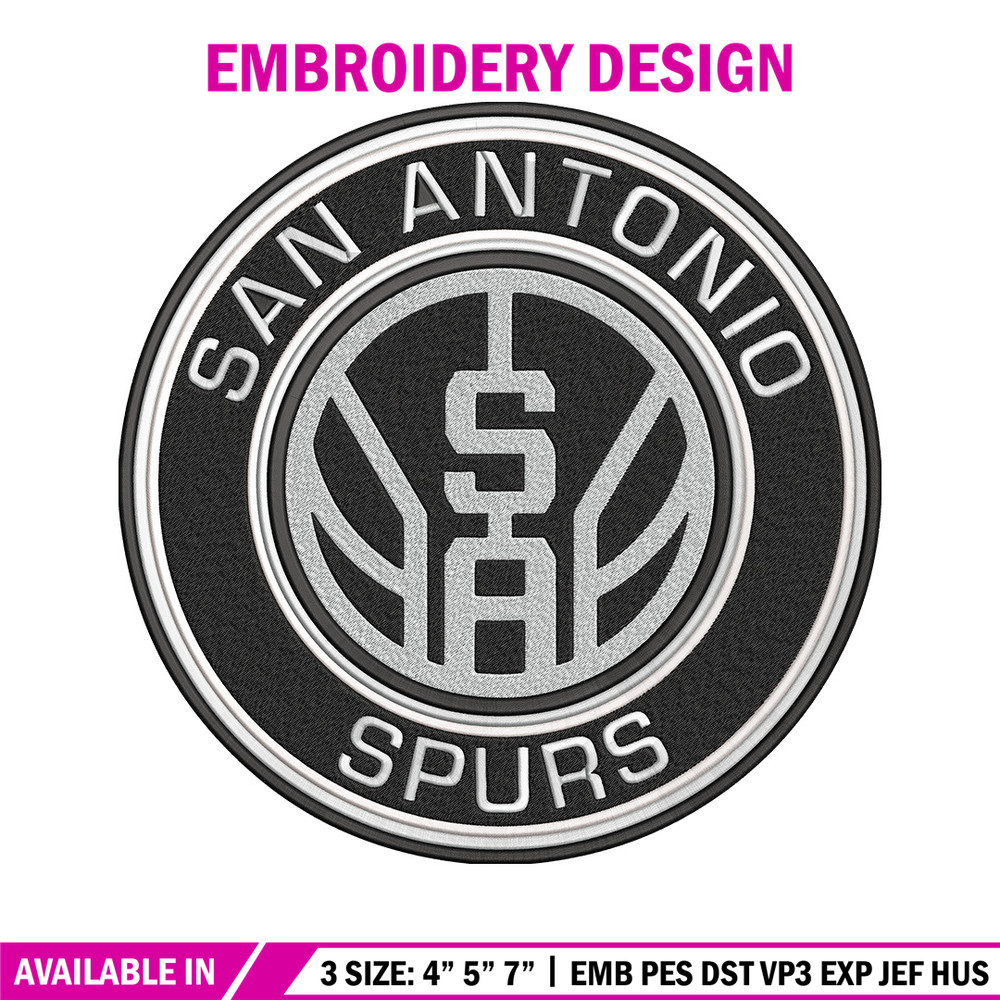 San Antonio Spurs logo embroidery design, NBA embroidery,Embroidery design, Logo sport embroidery, Sport embroidery..jpg
