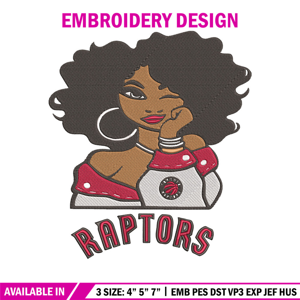 Toronto Raptors girl embroidery design, NBA embroidery, Sport embroidery,Embroidery design, Logo sport embroidery..jpg
