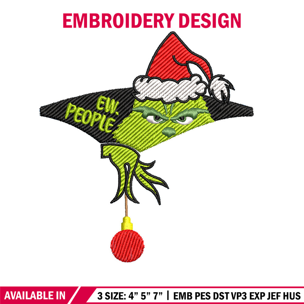 Ew.people embroidery design,Chrismas design, Embroidery shirt, Embroidery file, Grinch embroidery, Digital download.jpg