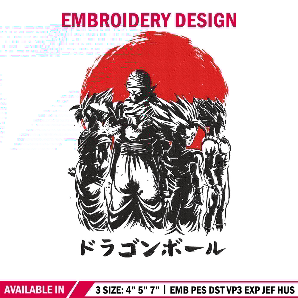 Goku friends Embroidery Design, Dragonball Embroidery, Embroidery File, Anime Embroidery, Anime shirt, Digital download.jpg