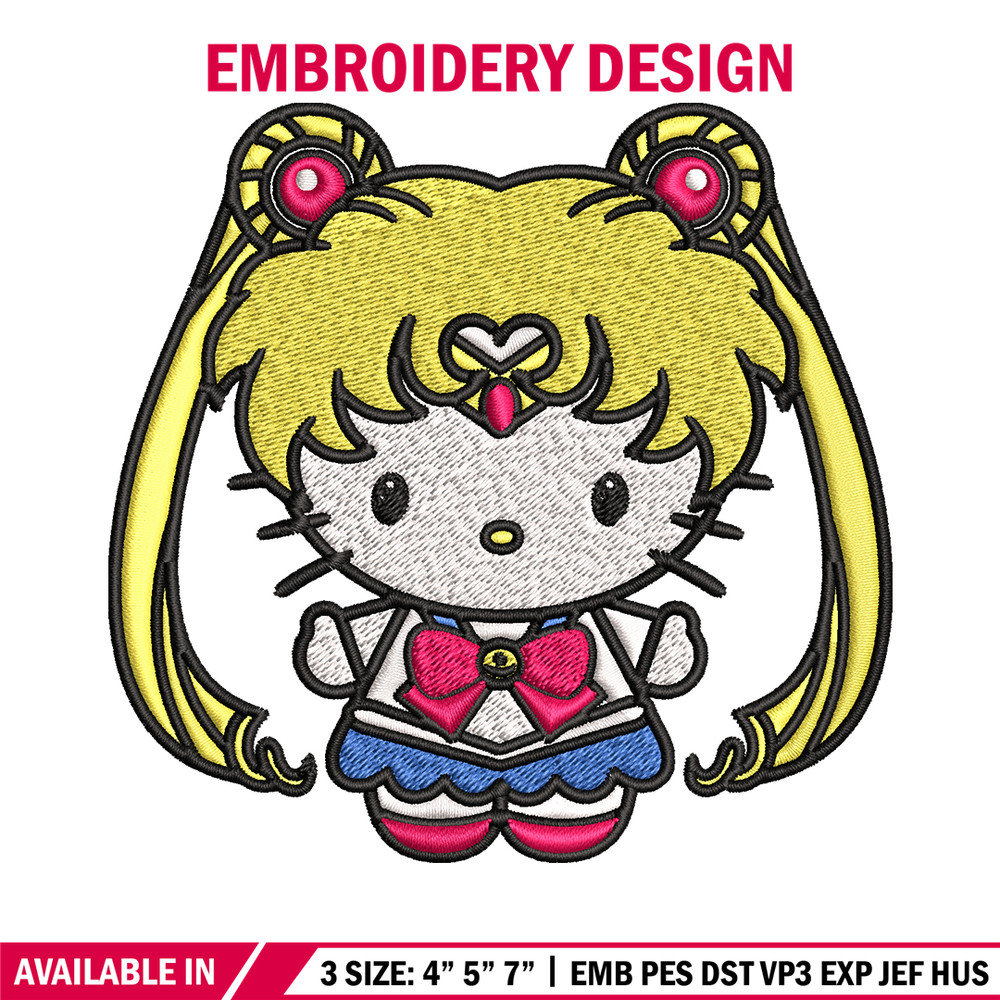 Hallokitty Sailor Moon Embroidery design, Hallokitty Embroidery, cartoon design, Embroidery File, Digital download..jpg