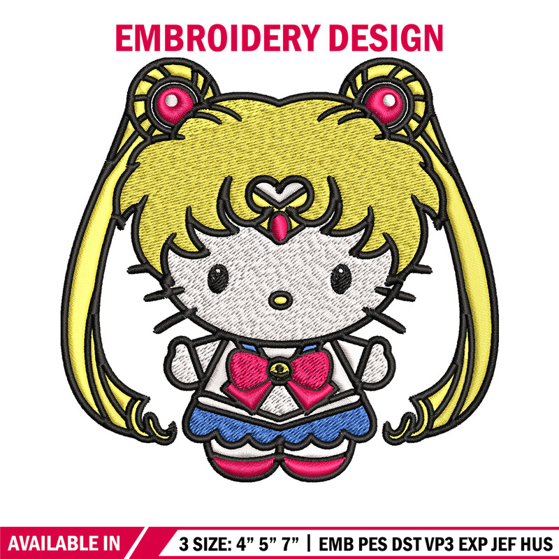 Hallokitty Sailor Moon Embroidery design, Hallokitty Embroidery, cartoon design, Embroidery File, Digital download..jpg