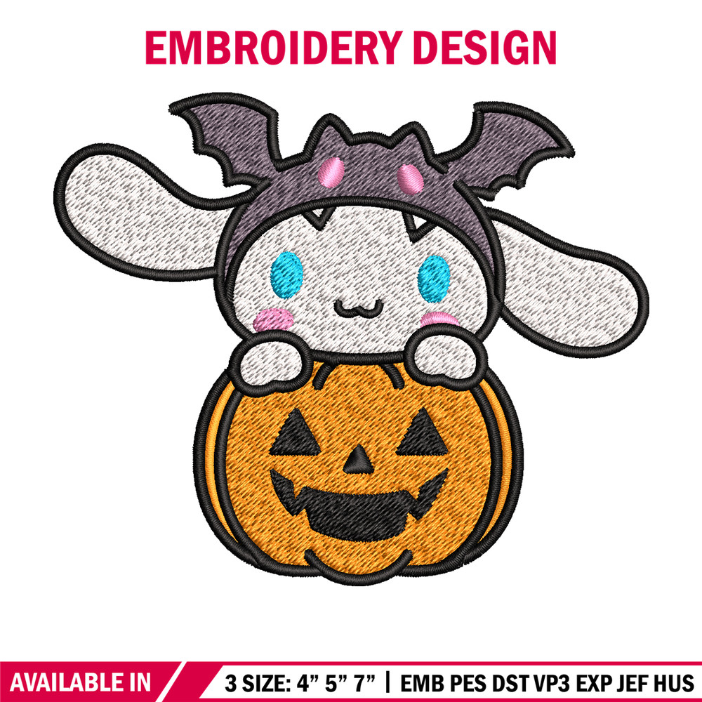 Halloween Cinnamoroll Embroidery design, Hello kitty Embroidery, cartoon design, Embroidery File, Digital download..jpg