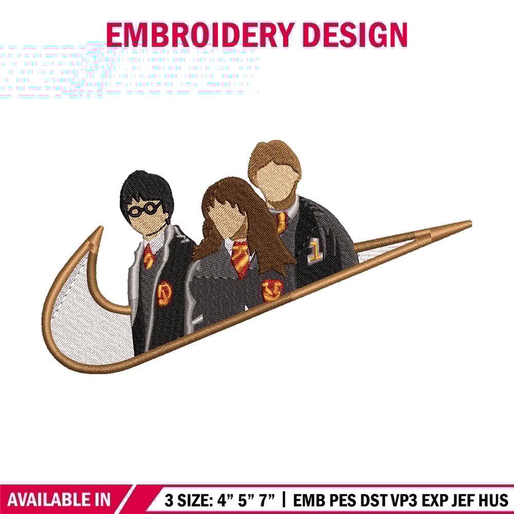 Hary potter friends Nike embroidery design, Hary potter embroidery, Nike design, movie design, Digital download.jpg