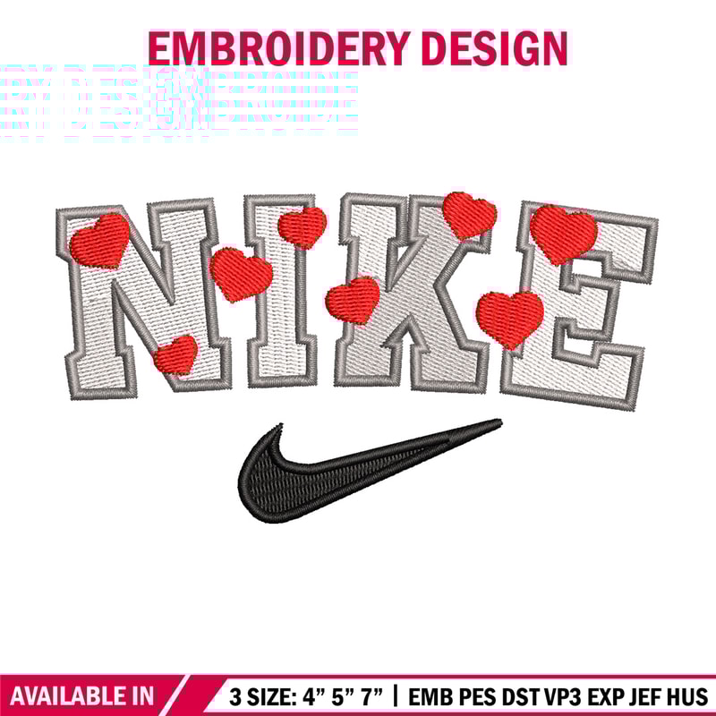 Heart nike embroidery design, Heart embroidery, Nike design, Embroidery shirt, Embroidery file,Digital download.jpg
