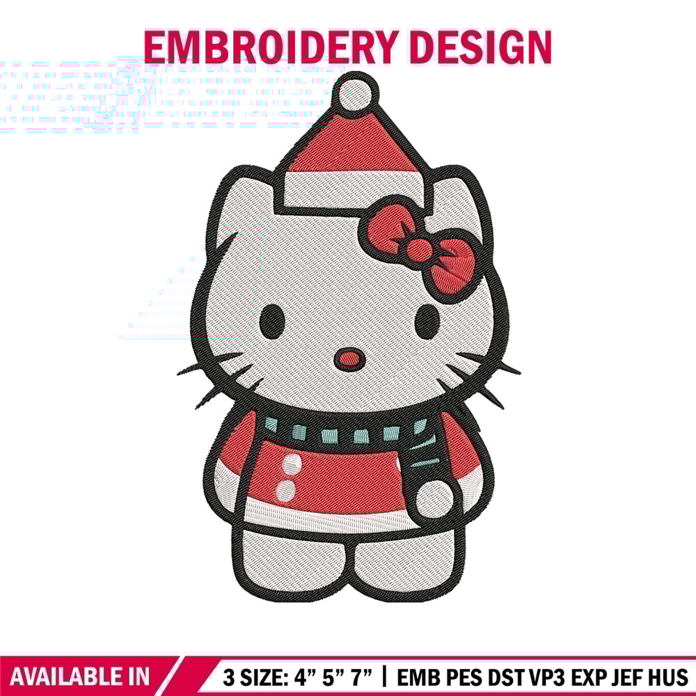 Hello kitty chrismas Embroidery Design, Kitty Embroidery,Embroidery File,Anime Embroidery, Anime shirt,Digital download.jpg