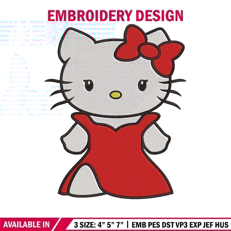 Hello kitty dress Embroidery Design, Hello kitty Embroidery, Embroidery File, Anime Embroidery, Digital download.jpg
