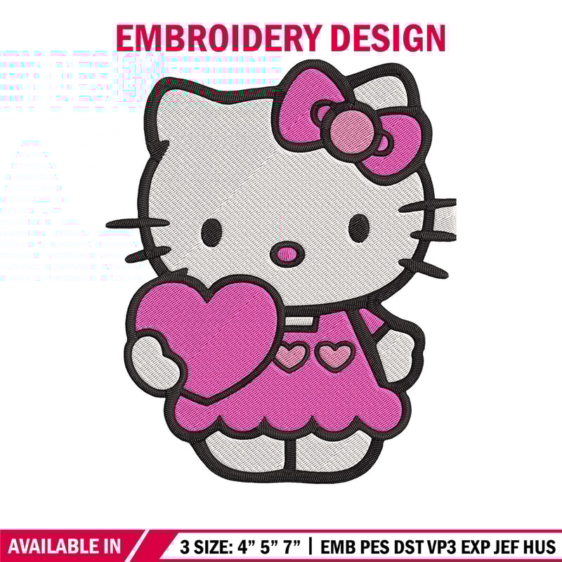Hello kitty heart Embroidery Design, Hello kitty Embroidery, Embroidery File, Anime Embroidery, Digital download.jpg