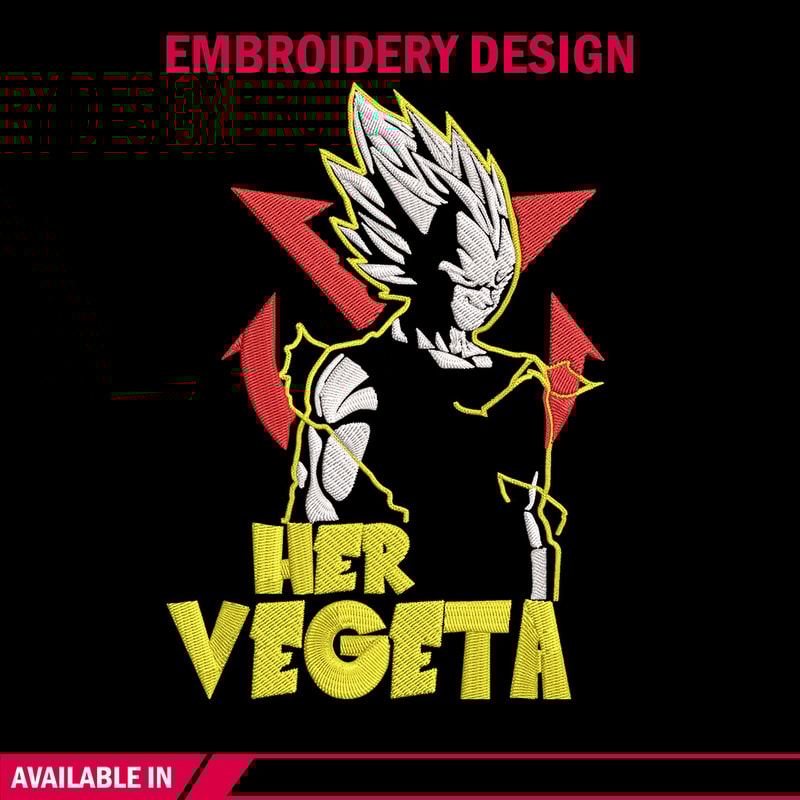 Her Vegeta Embroidery Design, Dragonball Embroidery, Embroidery File, Anime Embroidery, Anime shirt, Digital download..jpg