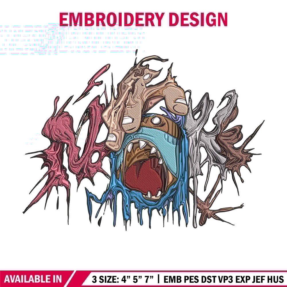 Horror logo Embroidery Design, Horror Embroidery, Embroidery File, Anime Embroidery, Anime shirt, Digital download.jpg