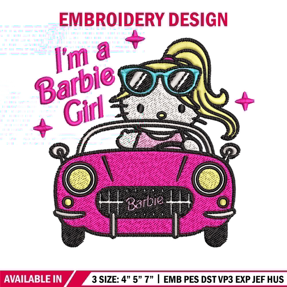 I'm a barbie girl Embroidery design, Barbie logo Embroidery, logo design, Embroidery File, logo shirt, Digital download..jpg