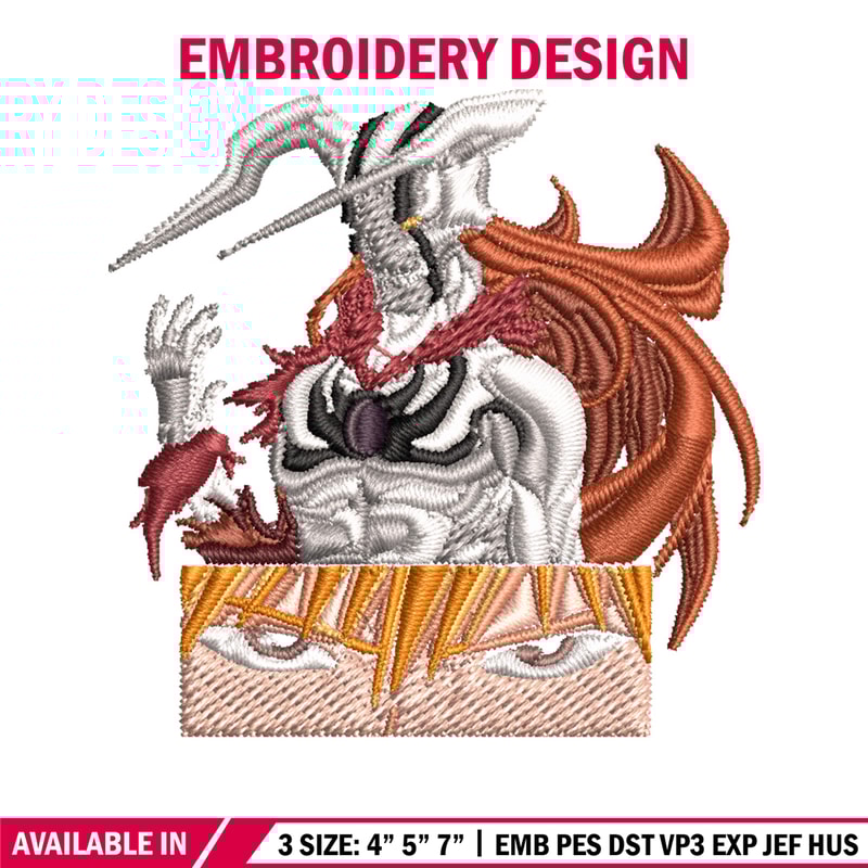 Ichigo demon Embroidery Design, Bleach Embroidery, Embroidery File, Anime Embroidery, Anime shirt, Digital download.jpg
