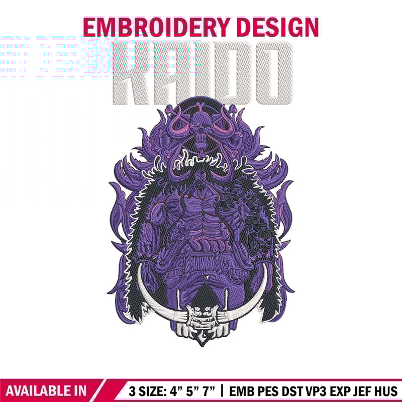 Kaido poster Embroidery Design,One piece Embroidery, Embroidery File, Anime Embroidery, Anime shirt, Digital download.jpg