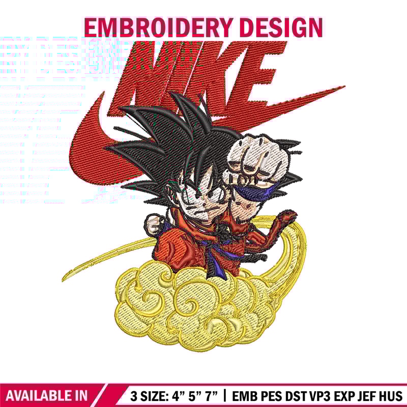 Kid Goku magic cloud Nike Embroidery design, Dragon ball Embroidery, Nike design, Embroidery file, Instant download..jpg