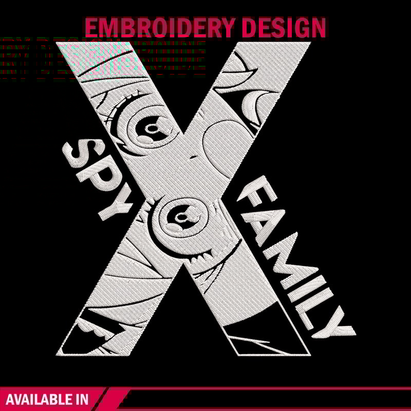 Logo spy x family Embroidery Design, Spy x family Embroidery, Embroidery File, Anime Embroidery, Digital download.jpg
