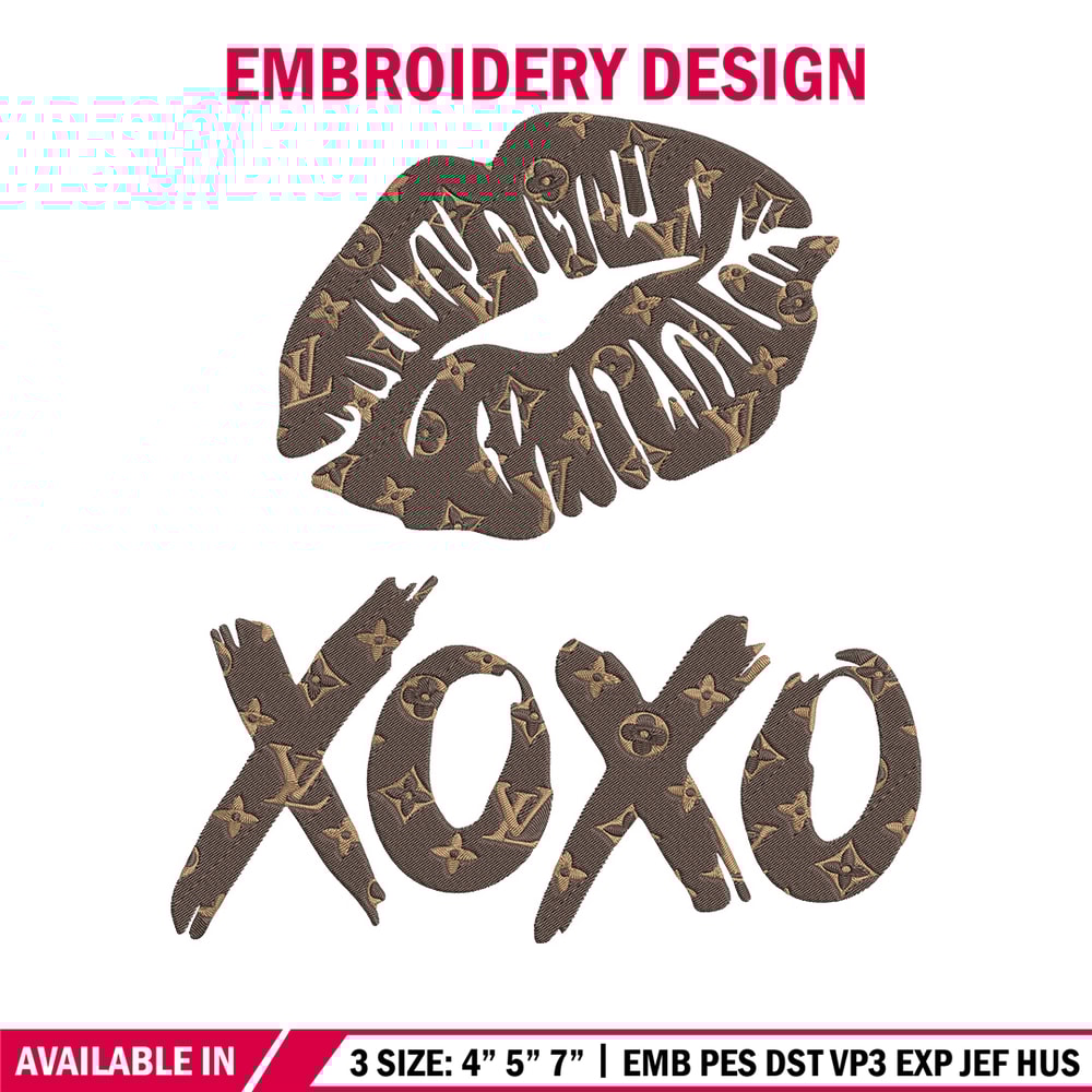 Lv lips xoxo Embroidery Design, Lv Embroidery, Embroidery File, Anime Embroidery, Anime shirt, Digital download..jpg