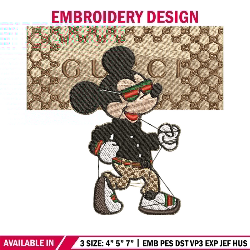 Mickey gucci Embroidery Design, Gucci Embroidery, Embroidery File, Logo shirt,Sport Embroidery, Digital download.jpg