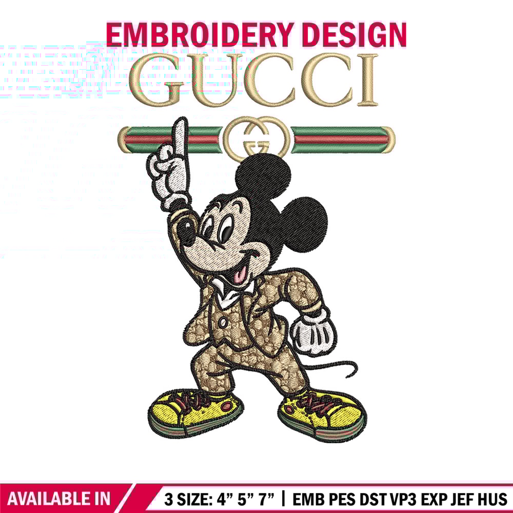 Mickey gucci Embroidery Design, Gucci Embroidery, Embroidery File,Logo shirt, Sport Embroidery, Digital download.jpg