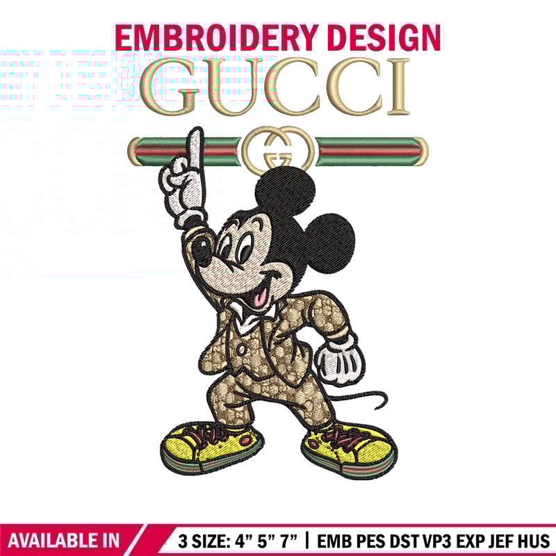 Mickey gucci Embroidery Design, Gucci Embroidery, Embroidery File,Logo shirt, Sport Embroidery, Digital download.jpg