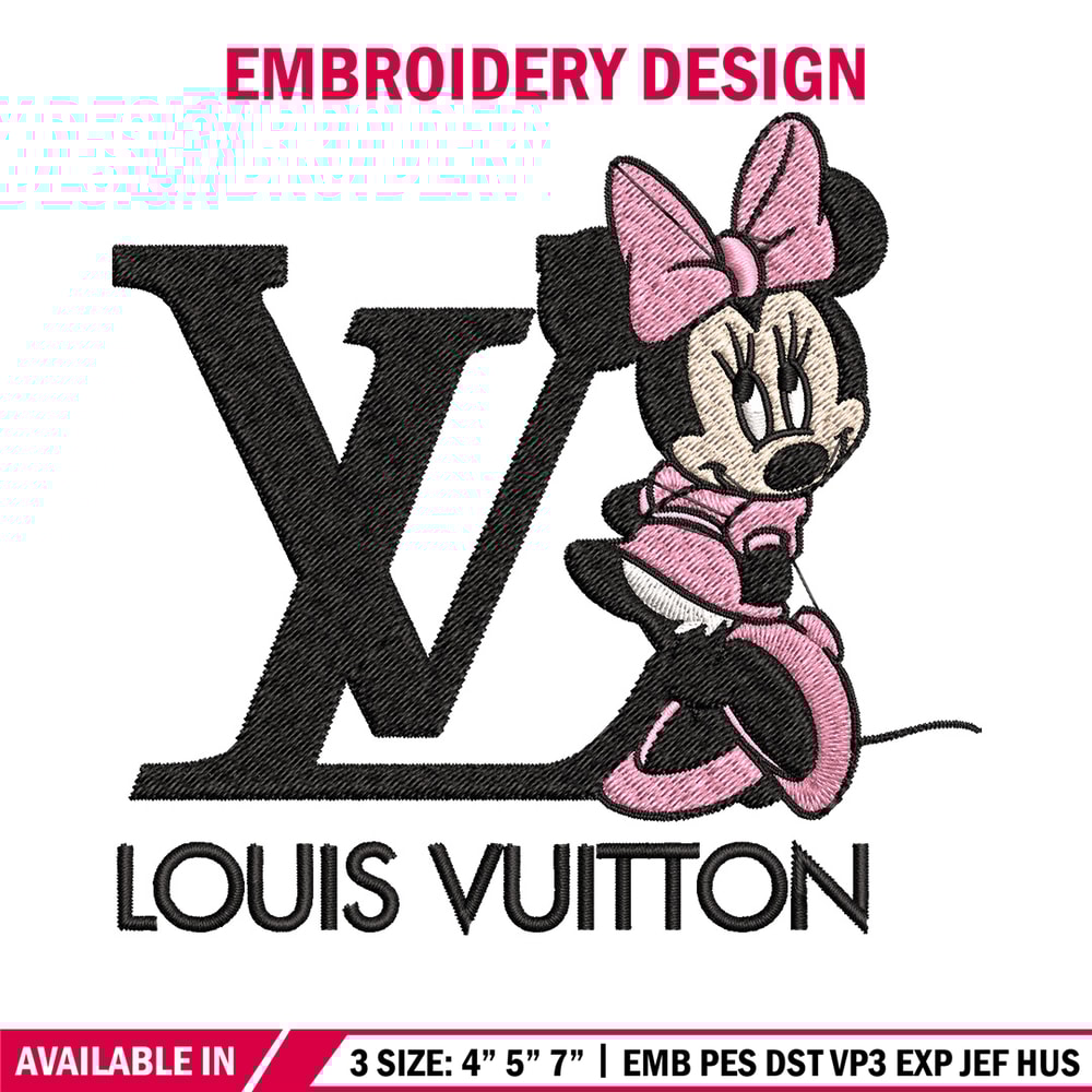 Minnie louis vuitton Embroidery Design, Lv Embroidery, Embroidery File, Disney Embroidery, Logo shirt, Digital download.jpg