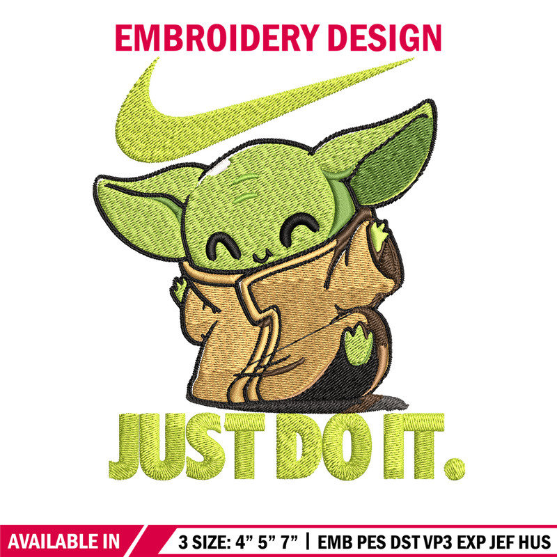 Nike Baby Yoda Embroidery design, Nike Baby Yoda cartoon Embroidery, Nike design, Embroidery file, Instant download..jpg
