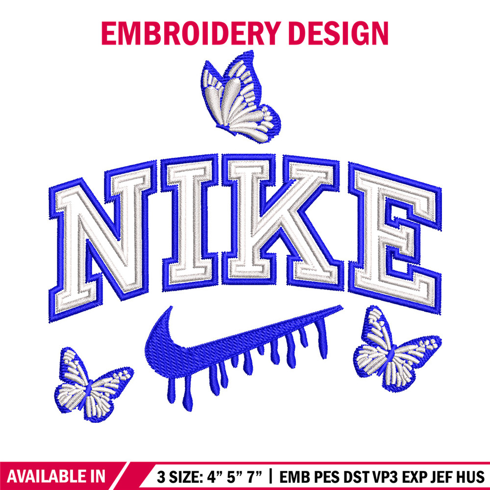 Nike butterfly embroidery design, Butterfly embroidery, Nike design,Embroidery file,Embroidery shirt,Digital download.jpg