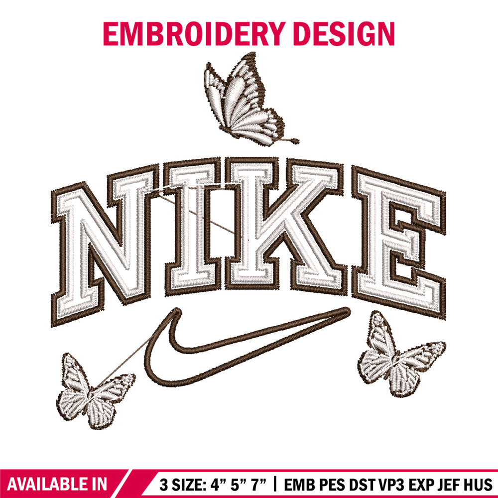 Nike butterfly embroidery design, logo embroidery, logo design, logo shirt, digital download.jpg