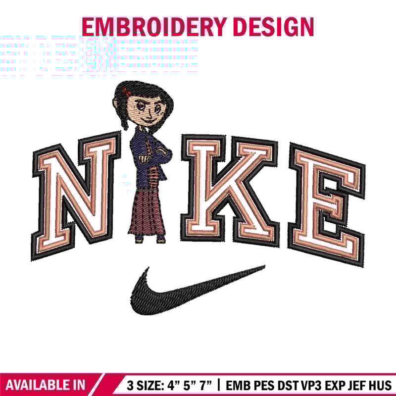 Nike china girl embroidery design, Girl embroidery, Nike design, Embroidery shirt, Embroidery file,Digital download.jpg