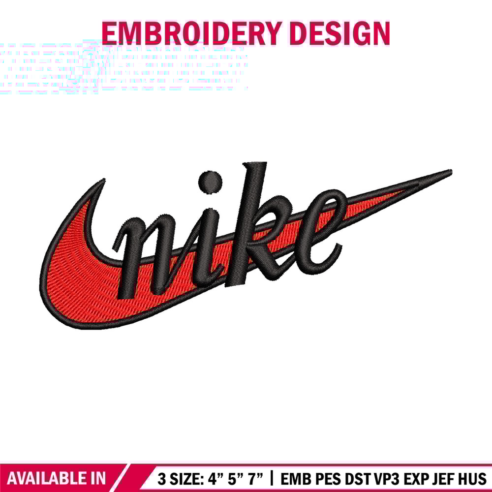 Nike red embroidery design, Nike embroidery, Nike design, Embroidery file,Embroidery shirt, Digital download.jpg