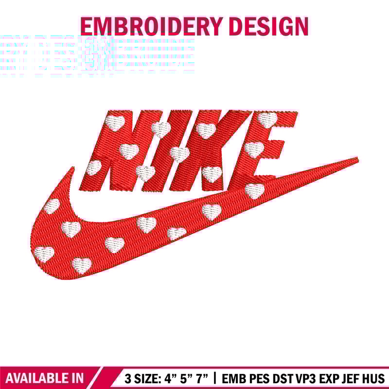 Nike red heart embroidery design, Nike embroidery, Nike design, Embroidery shirt, Embroidery file, Digital download.jpg