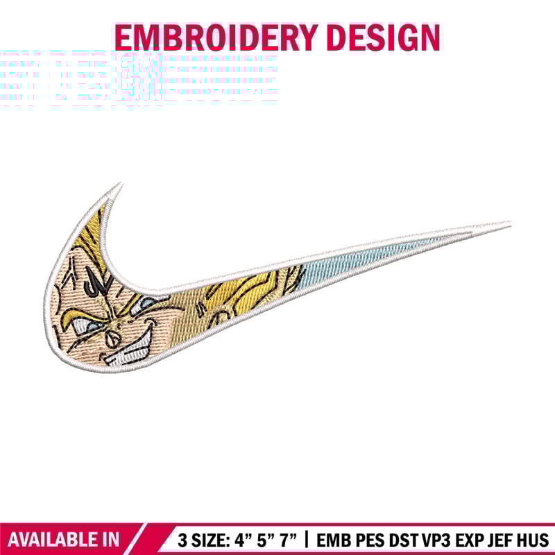 Nike vegeta embroidery design, Dragonball embroidery, Nike design, Embroidery shirt, Embroidery file, Digital download.jpg
