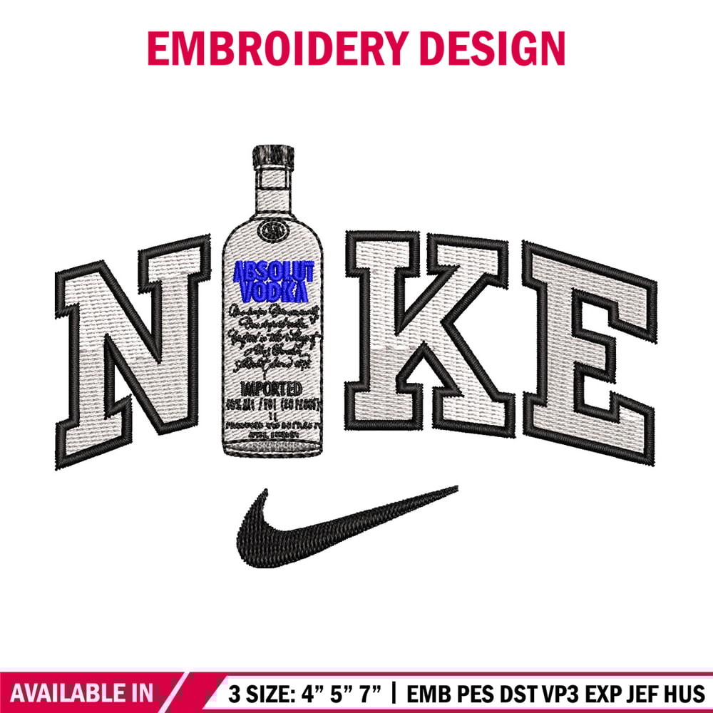 Nike vodka embroidery design, Vodka embroidery, Nike design, Embroidery shirt, Embroidery file, Digital download.jpg