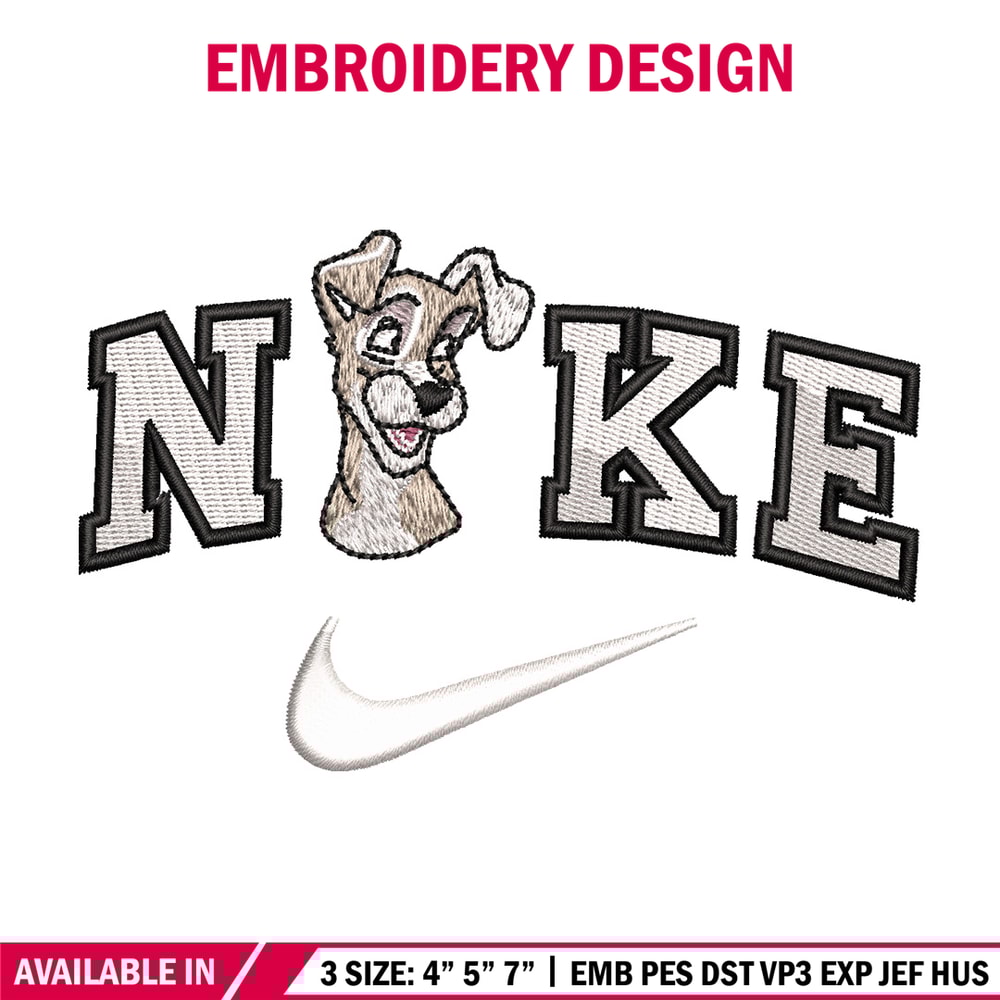 Nike white dog embroidery design, Dog embroidery, Nike design, Embroidery shirt, Embroidery file, Digital download.jpg