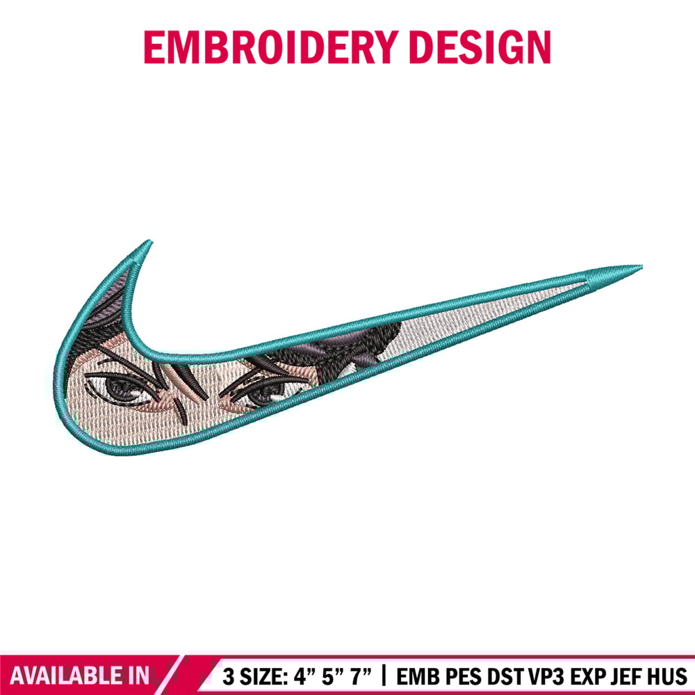 Nike x anime eyes embroidery design, Anime embroidery, Embroidery file,Embroidery shirt, Nike design,Digital download.jpg