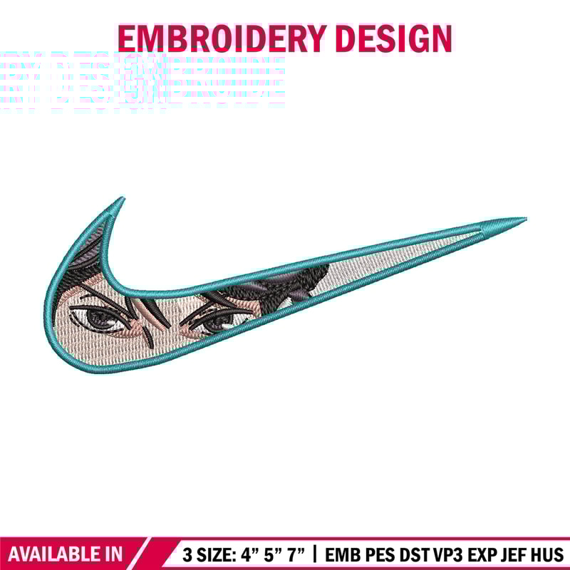 Nike x anime eyes embroidery design, Anime embroidery, Embroidery file,Embroidery shirt, Nike design,Digital download.jpg