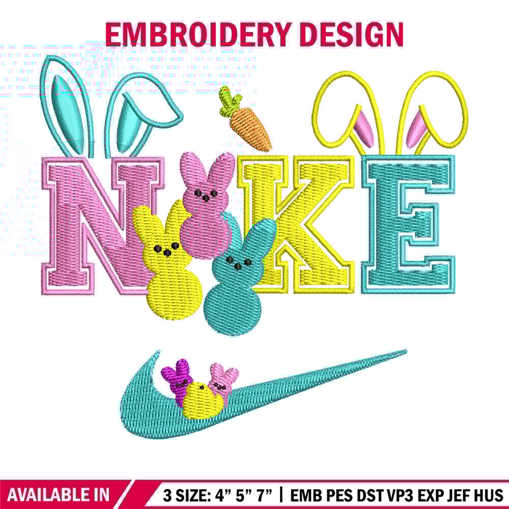 Nike x bunny cute embroidery design, Bunny embroidery, Nike design, Embroidery shirt, Embroidery file, Digital download.jpg