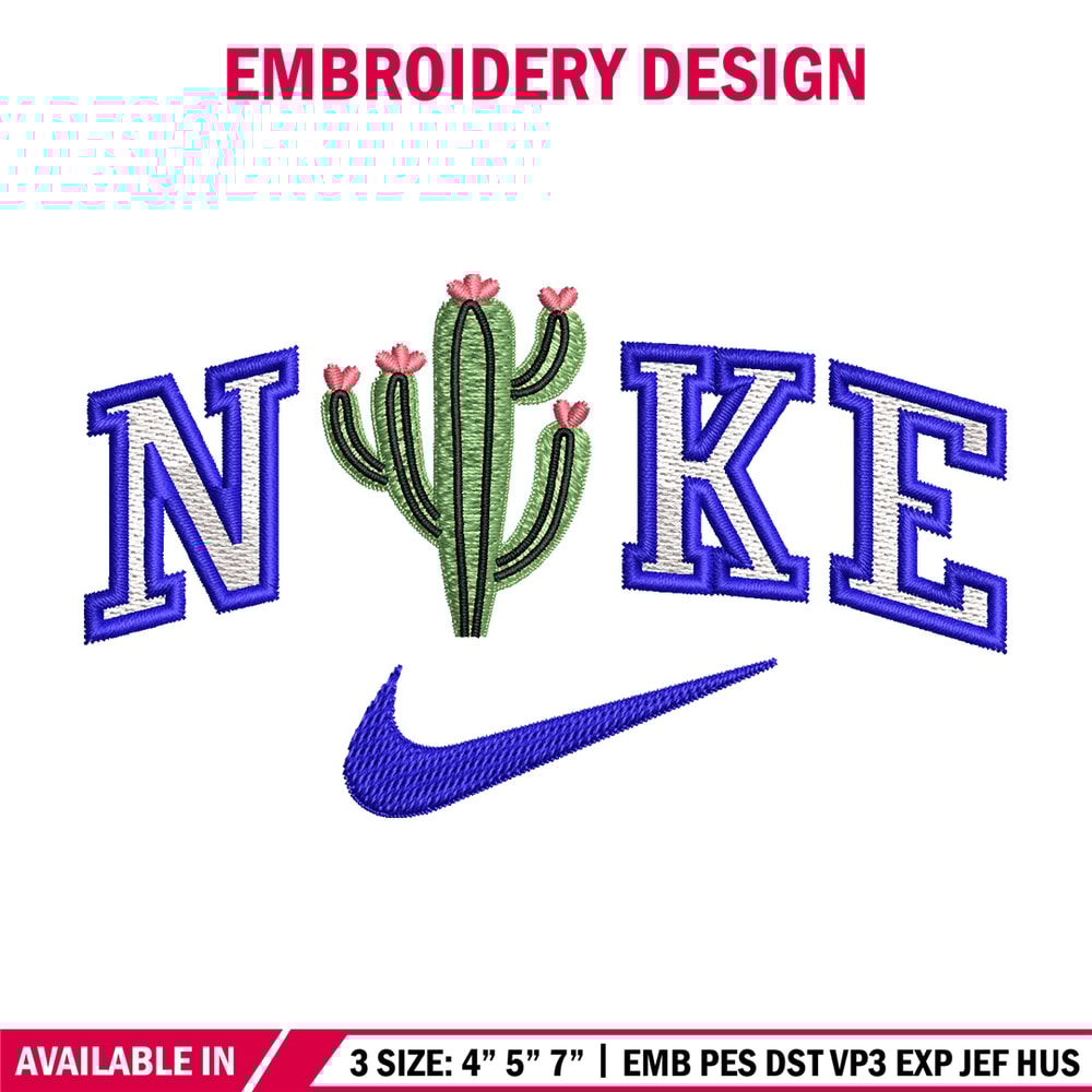 Nike x cactus embroidery design, Cactus embroidery, Nike design,Embroidery shirt, Embroidery file, Digital download.jpg