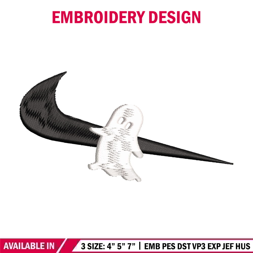 Nike x ghost embroidery design, Horror embroidery, Nike design, Embroidery shirt, Embroidery file,Digital download.jpg