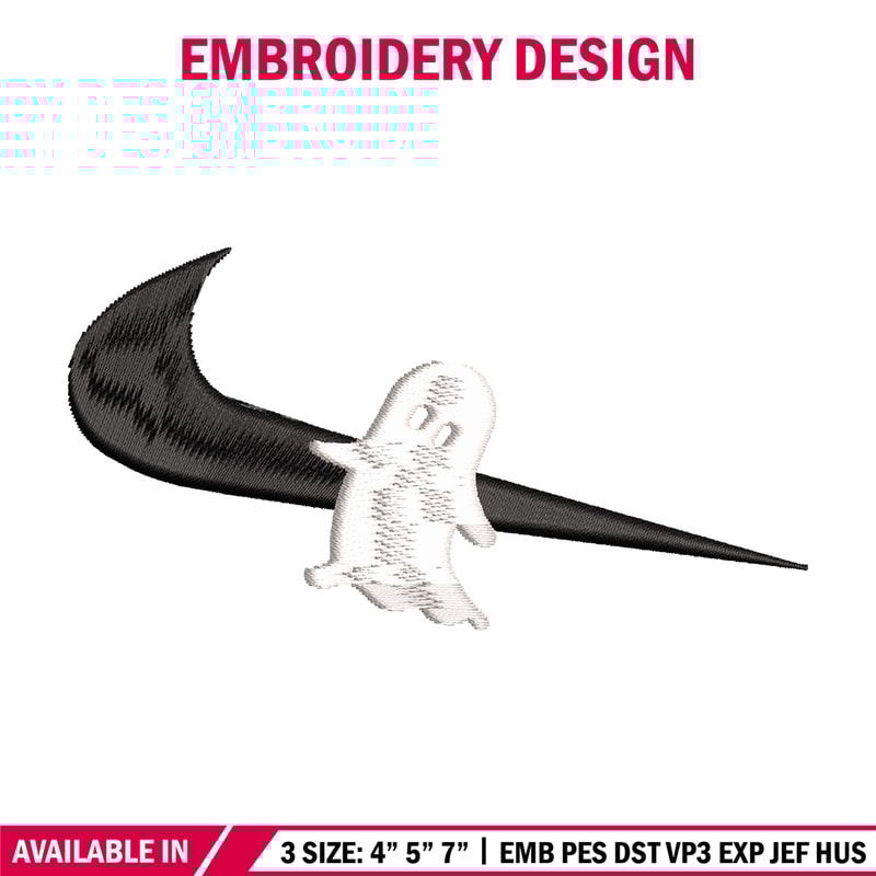 Nike x ghost embroidery design, Horror embroidery, Nike design, Embroidery shirt, Embroidery file,Digital download.jpg