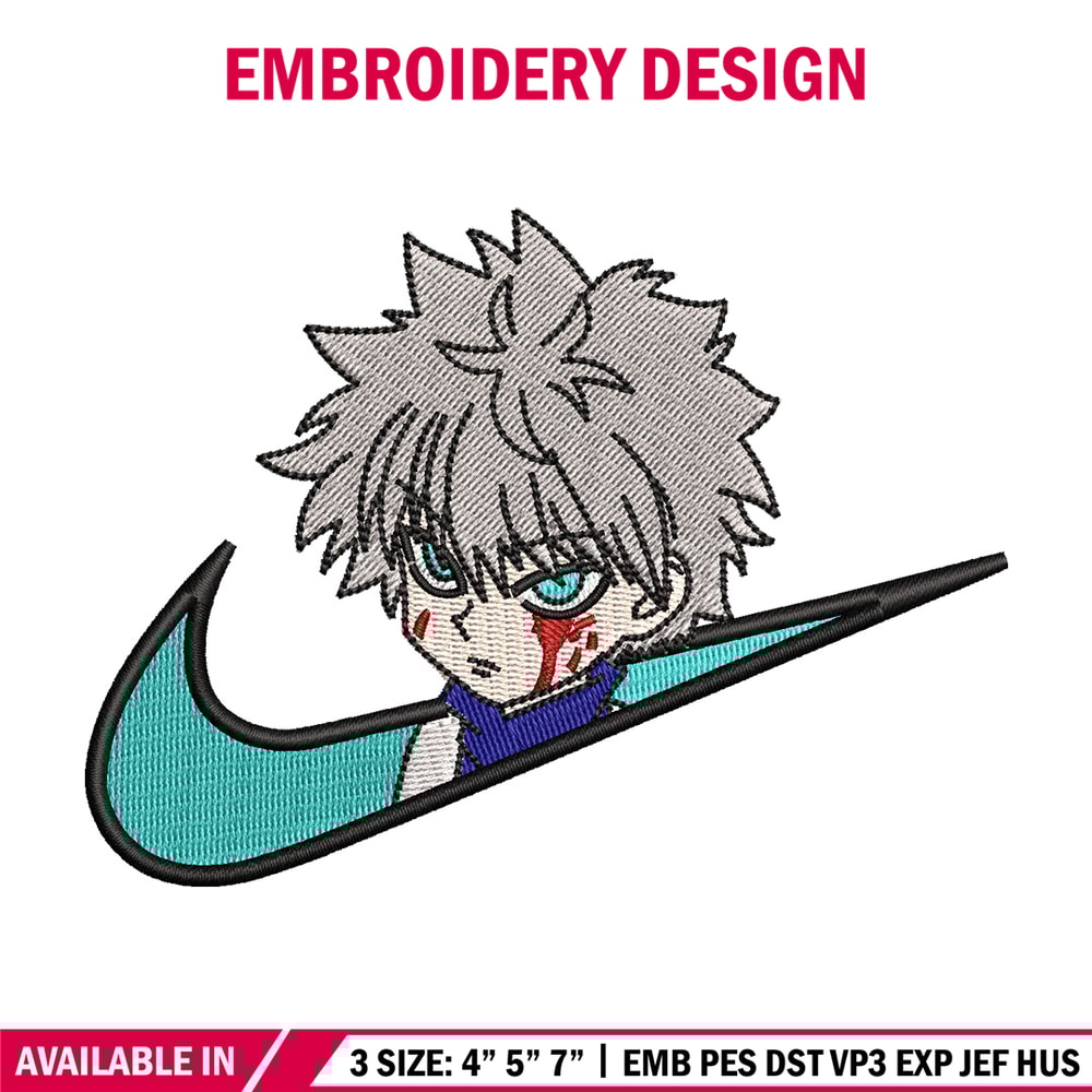 Nike x killua embroidery design, Hxh embroidery, Nike design, Embroidery shirt, Embroidery file,Digital download.jpg