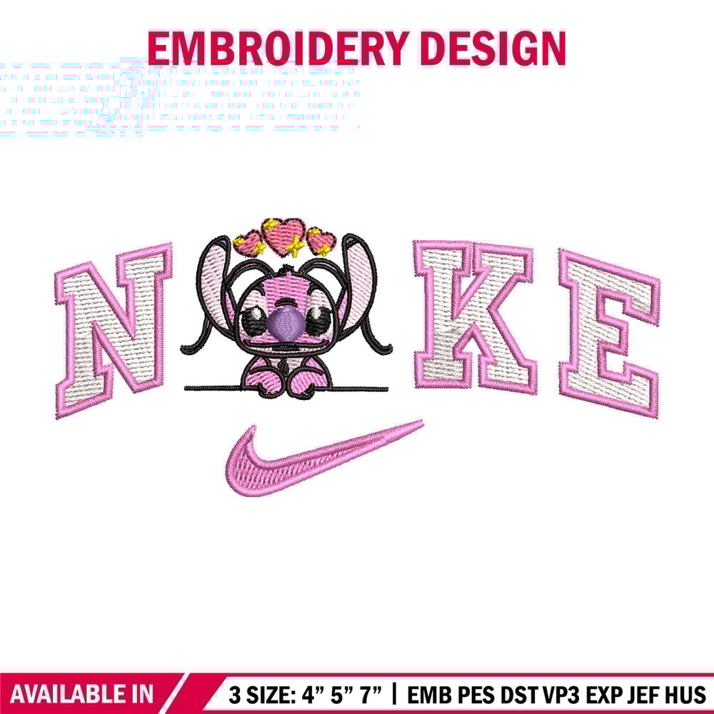 Nike x pink stitch embroidery design, Stitch embroidery, Nike design, Embroidery file,Embroidery shirt, Digital download.jpg