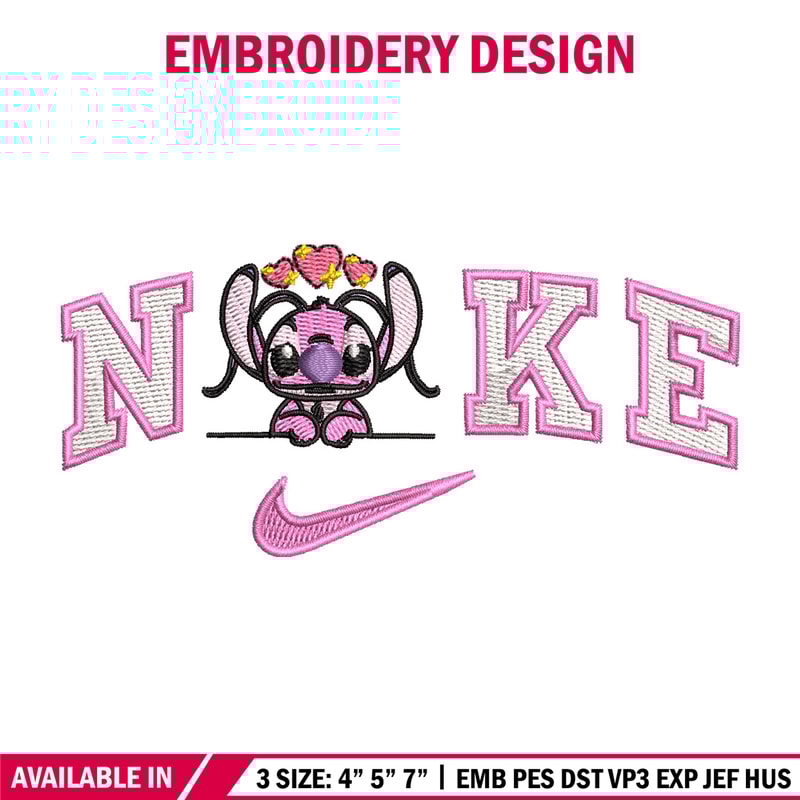 Nike x pink stitch embroidery design, Stitch embroidery, Nike design, Embroidery file,Embroidery shirt, Digital download.jpg