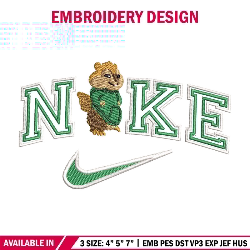 Nike x squirrel embroidery design, squirrel embroidery, Nike design, Embroidery shirt, Embroidery file,Digital download.jpg