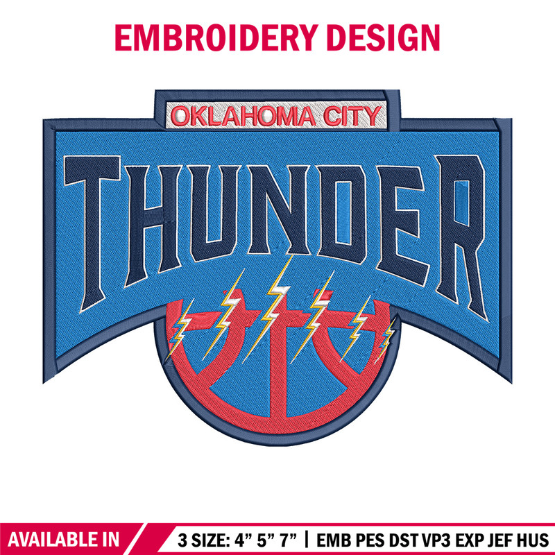 Oklahoma Thunder logo embroidery design,NBA embroidery,Sport embroidery, Embroidery design, Logo sport embroidery..jpg