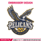 Orleans Pelicans design embroidery design, NBA embroidery, Sport embroidery,Embroidery design, Logo sport embroidery.jpg