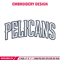 Orleans Pelicans logo embroidery design, NBA embroidery, Sport embroidery,Embroidery design, Logo sport embroidery..jpg