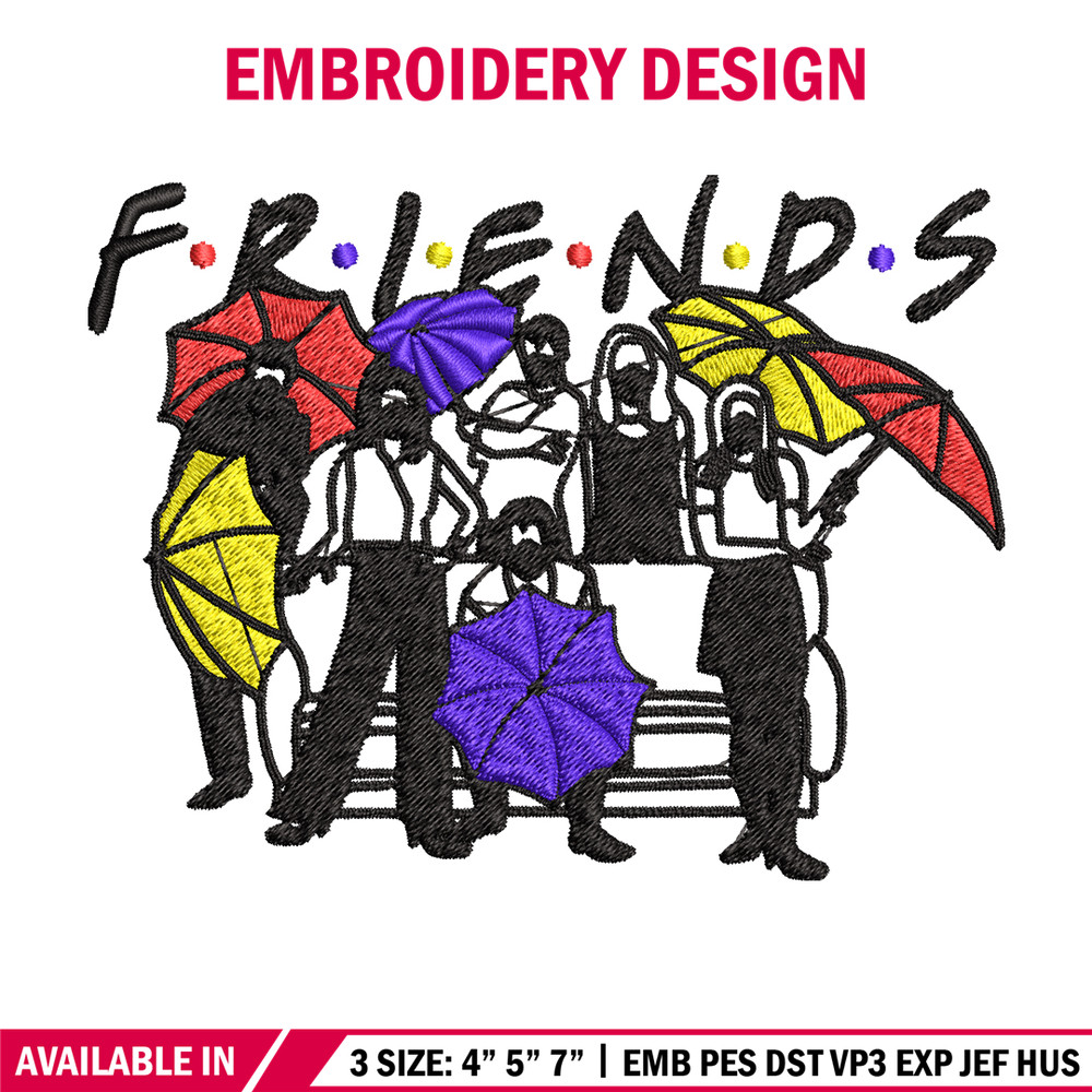 People Umbrella friends Embroidery design, logo Embroidery, logo design, Embroidery File, logo shirt, Digital download..jpg