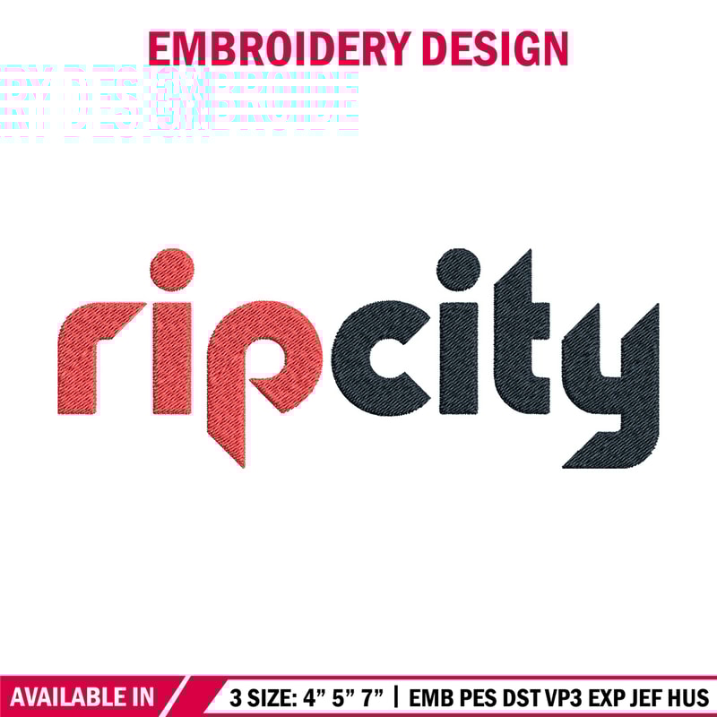 Portland Trail Blazres logo embroidery design,NBA embroidery, Sport embroidery, Embroidery design,Logo sport embroidery.jpg