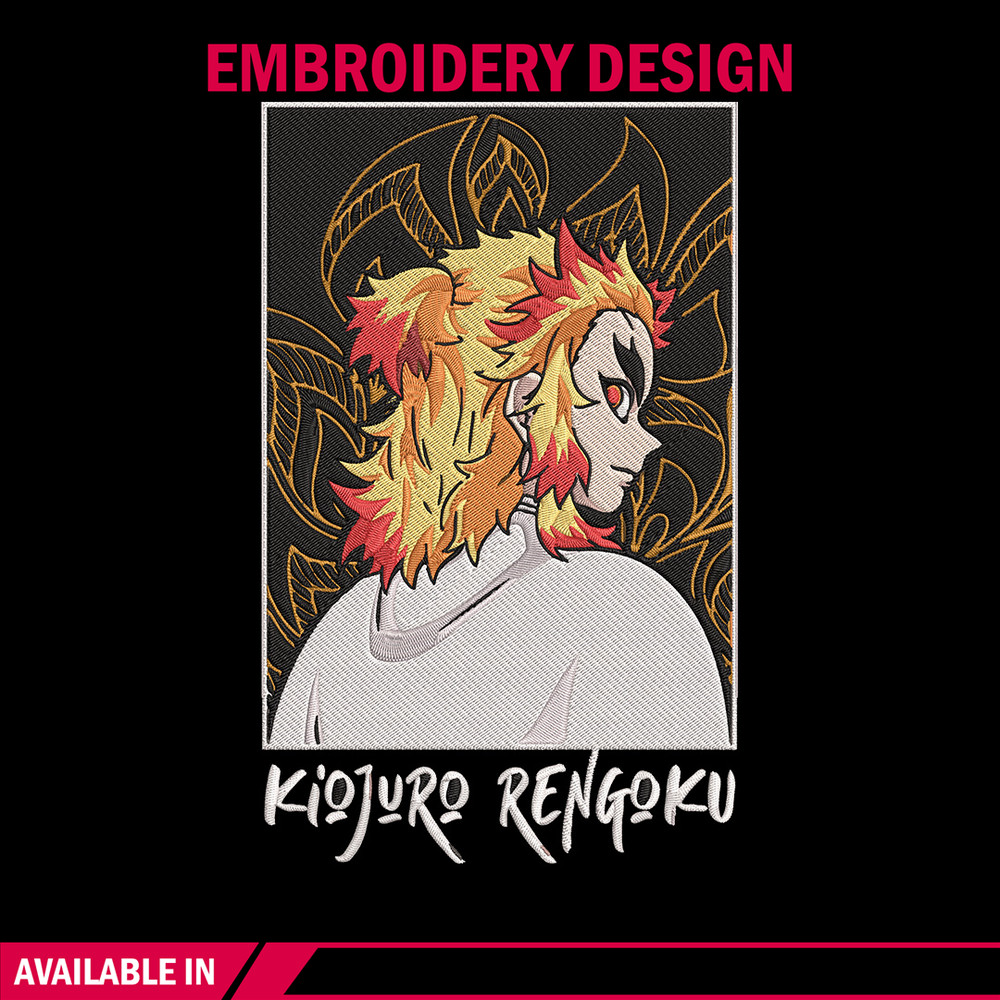 Rengoku Kyoujurou Embroidery Design, Demon slayer Embroidery, Embroidery File, Anime Embroidery, Digital download.jpg
